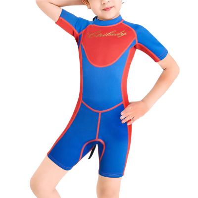 China Bady Wetsuit Surfing Diving Suits Red Zipper Kids Full Body Wetsuit Kids Neoprene Antibacterial Slimming Diving Wetsuit for sale