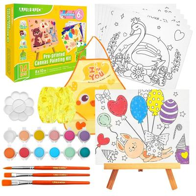 China AUREUO Non-Toxic Creative Dreamy Imagination Girl Kids DIY Kits Themed Paint By Numbers Set AKPCPK201 for sale