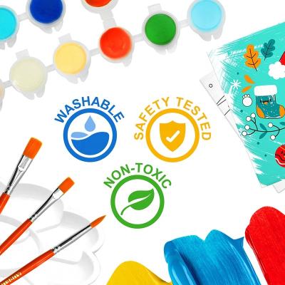 China AUREUO Merry Christmas Kids Easel Canvas Acrylic Brush Kit Kids Creative Painting Set AKPCPK101 for sale