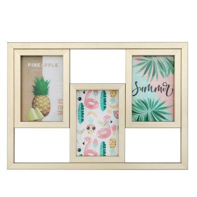 China Hot Sale 3 Folder New Product Opening Collage Combination Photo Frame Family Wall Decoration Art for sale