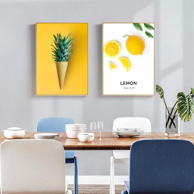 China High resolution printing fresh fruit pictures literary and interesting home restaurant wall decoration canvas painting for sale