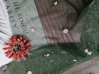 China 49 Inch Floral Embroidered Tulle Fabric AZO Free for sale