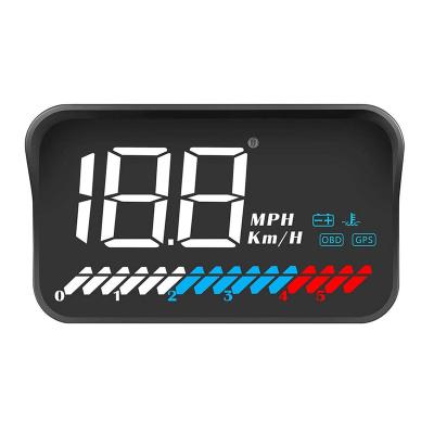 China Water Temperature Car Head Up Display, Car Truck OBD2 HUD GPS Tachometer, Windshield Projector Dual Mode Car HUD Display For All Cars for sale