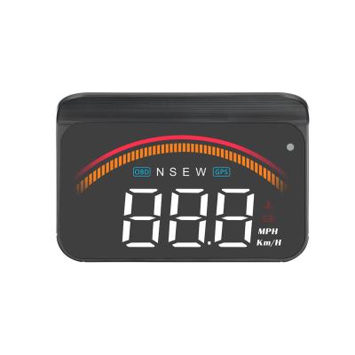 China Car HUD Display Speed ​​Monitor Alarm Water Temperature GPS OBD Head Up Display For All Cars for sale