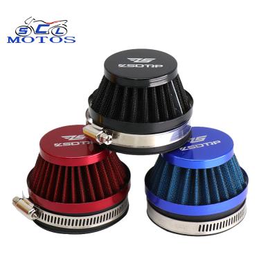 China Plastic & 3Colors 48mm 55mm 60mm Universal Metal Air Filter Intake Motorcycle Mushroom Main Air Filter for sale