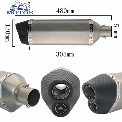 China Motorcycle Stainless Steel Exhaust Modified Exhaust Muffler Pipe For CBR 250 400 CB 600 YZF CBs for sale