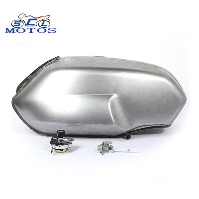 China Bare Iron Cafe Racer Motorcycle Fuel Tank Steel With Oil Tank Cover Vintage Modified Guzzi Tank for sale