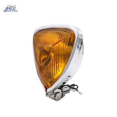 China Wholesale 12v 35w Metal Triangle Headlight For Harl Motorcycle Head Light for sale