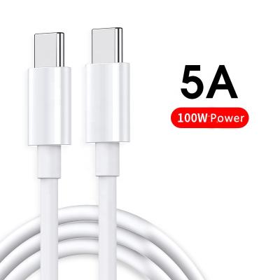 China Mobile Phone Band Material 1M USB-c to USB-c e-Brand Super Fast Charging Cable 5A for Macbook Xiaomi tablet tipo c wire cord for sale