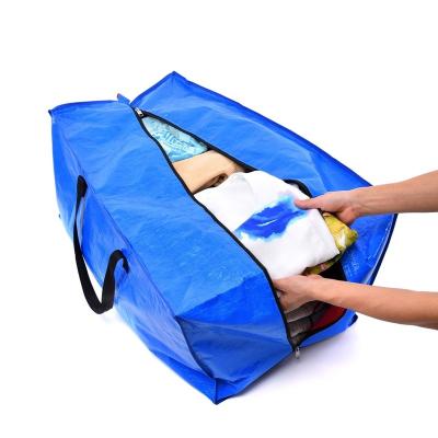 China 100%Recyclable Storage Jumbo Laundry Heavy Duty Woven Polypropylene Fabric Bags PP Woven Bags For Moving House for sale