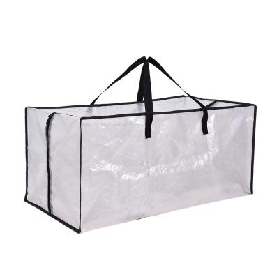 China 100%recyclable made in china cheap manufacture Tote Pp Woven Storage Bag With Zipper for sale