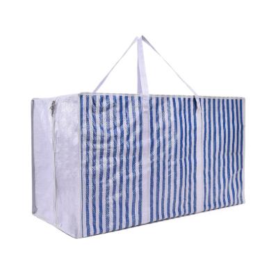 China 100%recyclable industrial cheap little blue stripe pp non woven bags for sale