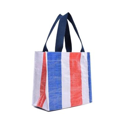 China 100%recyclable plastic woven shopping Tote Bags Recyclable For Party for sale