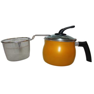 China Sustainable Classic Dishwasher Safe Series Aluminum Alloy Butter Warmer Non-Stick Induction Bottom Fryer for sale