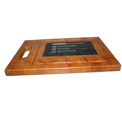 China Sustainable Beech Wood Cutting Board Double Sided End-Grain Chopper for sale