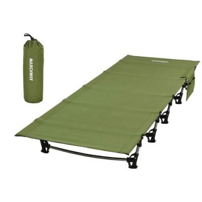 China Outdoor Portable Crib Travel Lightweight Aluminum Folding Oxford Camping Cot Army Ultralight Military Crib For Hiking for sale