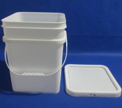 China Paint Custom 15l Food Grade Plastic Bucket With Lid And Handle For Seafood Oil Painting for sale