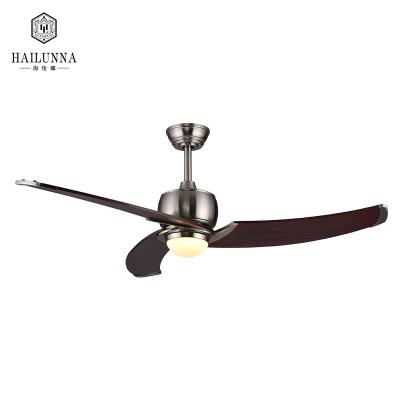 China With Light Best Selling Modern Nickel Color Sand 12W Remote Control LED Ceiling Fan Light for sale