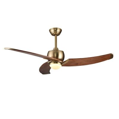 China Modern Nordic hot sale home appliance LED light source blade wooden ceiling fan ceiling fan with light for sale