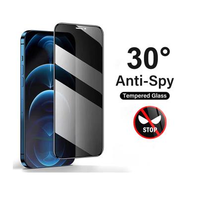 China 9D Anti Scratch Anti Spy Tempered Glass For iPhone 11 12 X XR XS 7 6 S Pro Max Screen Protector For iPhone 8 Plus Se Privacy Glas Film 2020 for sale