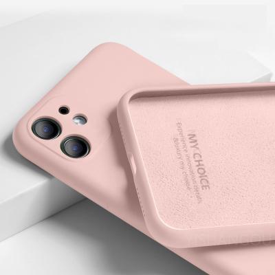 China Waterproof Women Fashion Gradient Soft Touch Liquid Silicone Phone Case For iPhone 11 12 Pro Max for sale