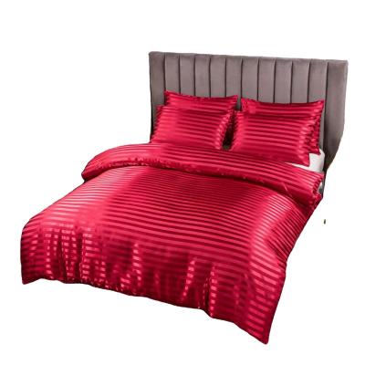 China 2021 anti-static new pattern winter washed cotton quilt cover home textile jacquard satin european style four piece bedding for sale