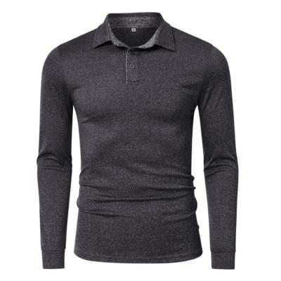 China Manufacturer Customized Seamless Casual Polo Neck Long Sleeve Quick Dry T-Shirt for sale