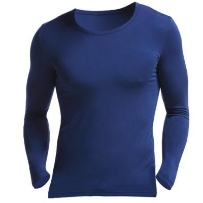 China Fiber Color Crew Neck Breathable Multi Modal Long Sleeve Custom Underwear Long Sleeve Bottoming Shirt for sale