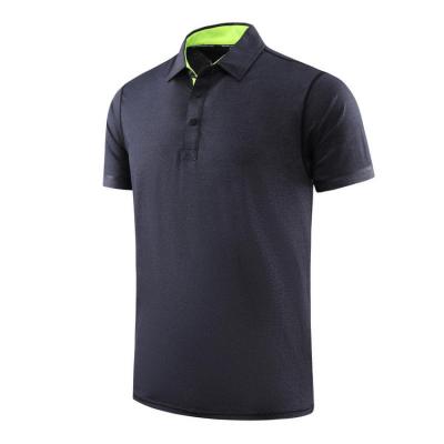 China New Slim Leisure Polo Shirt Shrink-Proof Quick-Drying Outdoor Solid Color Polo Shirt Men Short-Sleeved Casual Summer QUICK-DRY for sale