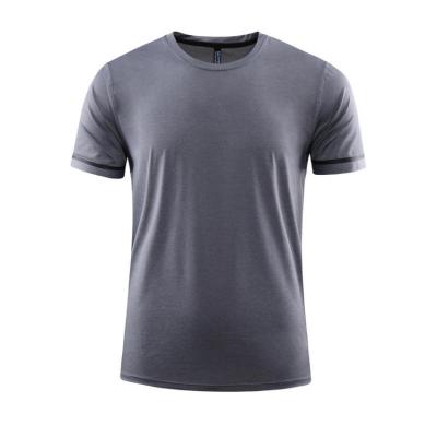 China QUICK DRY Mens Workout Running Fitness Shirts Embossed Oversized-T Shirt Printing Spandex Mens T Shirts for sale