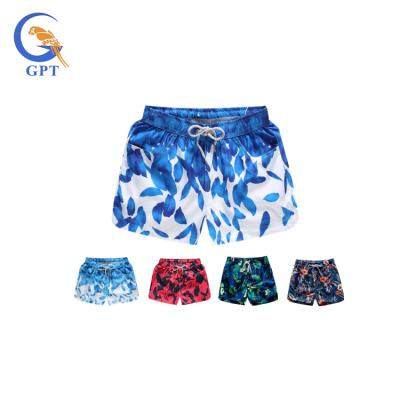 China high quality Anti-wrinkle elastic waist woman all over printed drawstring shorts woman beach shorts wholesale for sale