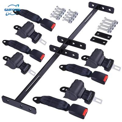 China Universal Retractable Golf Cart Replacement Steel Seat Belt Bracket Kit Compatible with EZGO Yamaha Club Car for sale