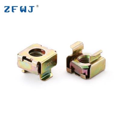 China Fastened Connection Wholesale m10 Furniture Galvanized Square Weld Clips Mount Cage Nuts for sale