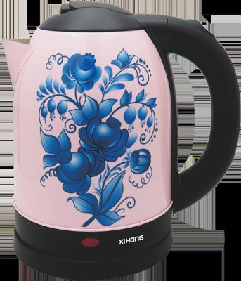 China 360 Base 2021 2.0L 1800W Degree Flower Design Stainless Steel Hot Colorful Water Electric Kettle for sale