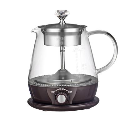 China New Design 360 Degree Easy Clean Glass Electric Kettle Tea Heating Water Maker Low Rotation Portable Glass Electric Kettle for sale