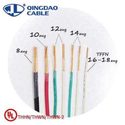 China UL83 construction/industry/building/power/control/underground type THHN/THWN-2/T90 copper/aluminum nylon pcv insulated conductor sheath electrical wire factory wholesale for sale