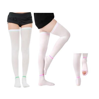 China DVT Medical Embolism Knitted Parembolism Anti Bumps Compression Stockings Thigh Anti Embolism Antithrombic Socks for sale