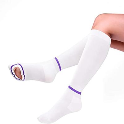 China Best Quality 15-21 mmHg Anti Embolism Anti Embolism Stockings Latex Free Compression Top Anti Embolism Medical Knee Stockings for sale