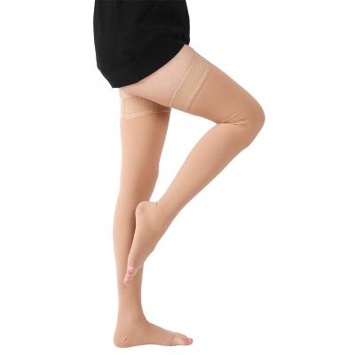 China Medical Stockings Unisex Open Toe Compression Stockings Anti-Embolism Compression 20-30 mmHg for sale