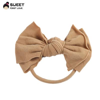 China European and American circle bowknot fashion simple and elegant 3cm wide ring baby elastic bands for sale