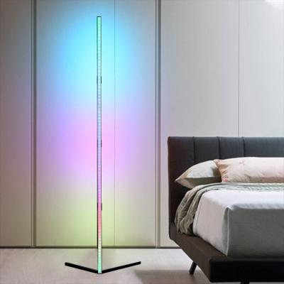 China New Modern RGB Remote Control Corner Standing Light LED Tripod Floor Lamp For Decoration for sale