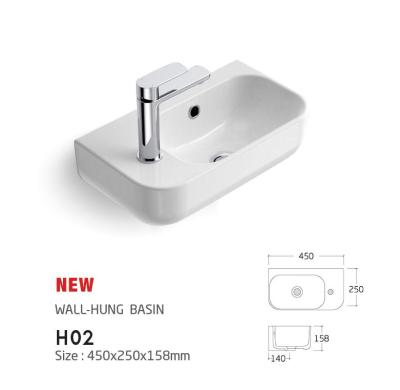 China New Wall Modern Special Hand Straight Basin With Ring Water Tap H02 for sale