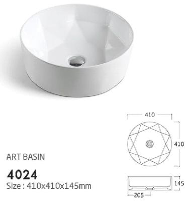 China New Modern Special Round Above Counter Wash Basin 4024 for sale