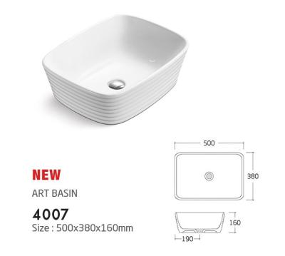 China New Modern Style Counter Sink with Line Drawing by Art Basin 4007 for sale