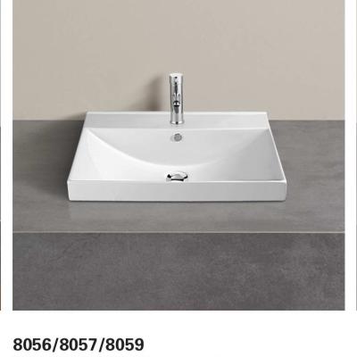 China Modern Popular Top Cabinet Sink Bath Ceramic Lab Wash Basin 8059 for sale