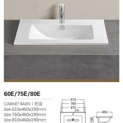 China Unique Modern Practical Porcelain Bathroom Sinks 80E for sale