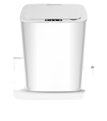 China Large Capacity Sensor GUANGDOND Touchless Smart Trash Can 15L White Automatic Plastic Rectangular Waste Bin Container With Lid Pet-Proo for sale