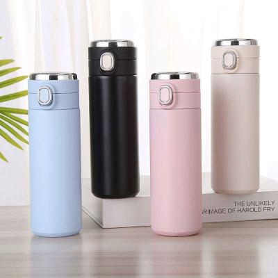 China Sustainable Temperature Display LED Screen Indicating Student Smart Creative Water Lock Water Bottle Upright Cup for sale