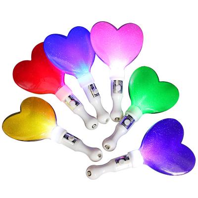 China Plastics Led Heart Shaped Glowing Stick In Dark Concert Events Light Toys Flashing Wedding Festival Gifts for sale