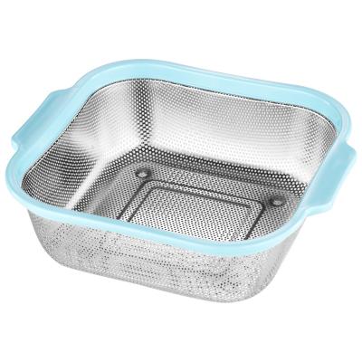 China Viable Professional Manufacturer New High End Stainless Steel Listing Drain Basket For Vegetables Colander Strainers for sale